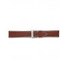 Horlogeband 20mm Bruin met witte stiksels - 20738