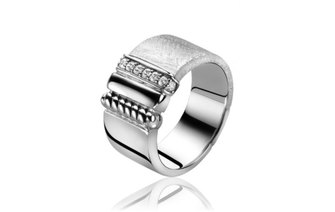 Zinzi Ring, Model MVR6  Mart Visser (breedte: 10mm.- maat 58) - 20917