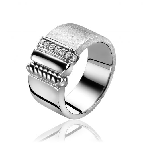 Zinzi Ring, Model MVR6 Mart Visser (breedte: 10mm.- maat 58) - 20917 Zinzi Ring, Model MVR6 Mart Visser (breedte: 10mm.- maat 58) - 20917