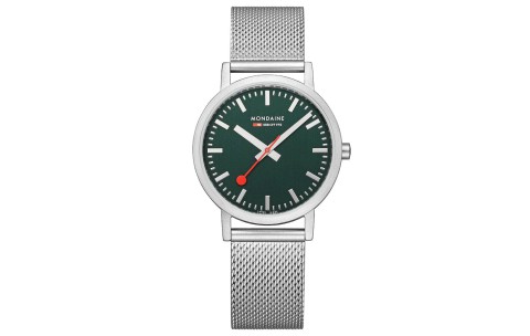Mondaine Horloge, model Classic 660.30314.60SBJ Mat Groen (36mm) - 20891
