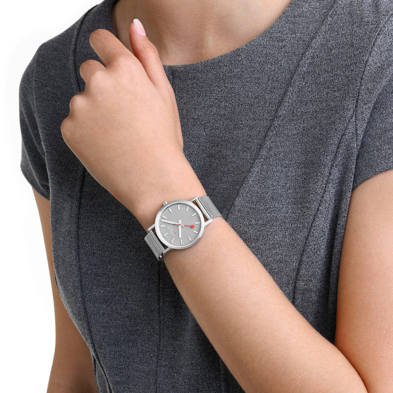 Mondaine Horloge Classic 660.30314.80SBJ Mat Grijs (36mm) - 20892