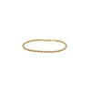 Armband, zilver geel verguld koord (lengte: 18cm.) 1 jaar garantie op double - 20894