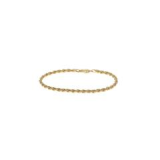 Armband, zilver geel verguld koord (lengte: 18cm.) 1 jaar garantie op double - 20894