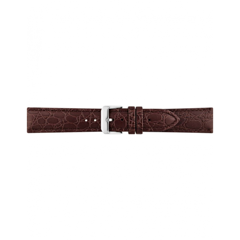 Crocodile print calf leather watch strap - 20902