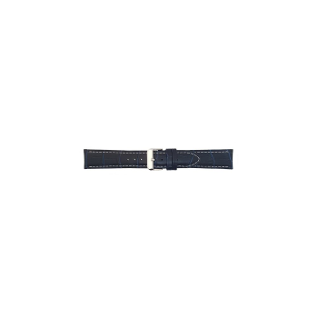 Horlogeband 20mm Krokodillenprint in de kleur Blauw - 20907