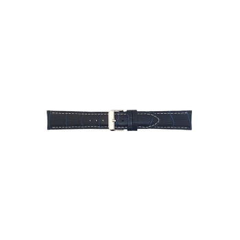 Horlogeband 20mm Krokodillenprint in de kleur Blauw - 20907