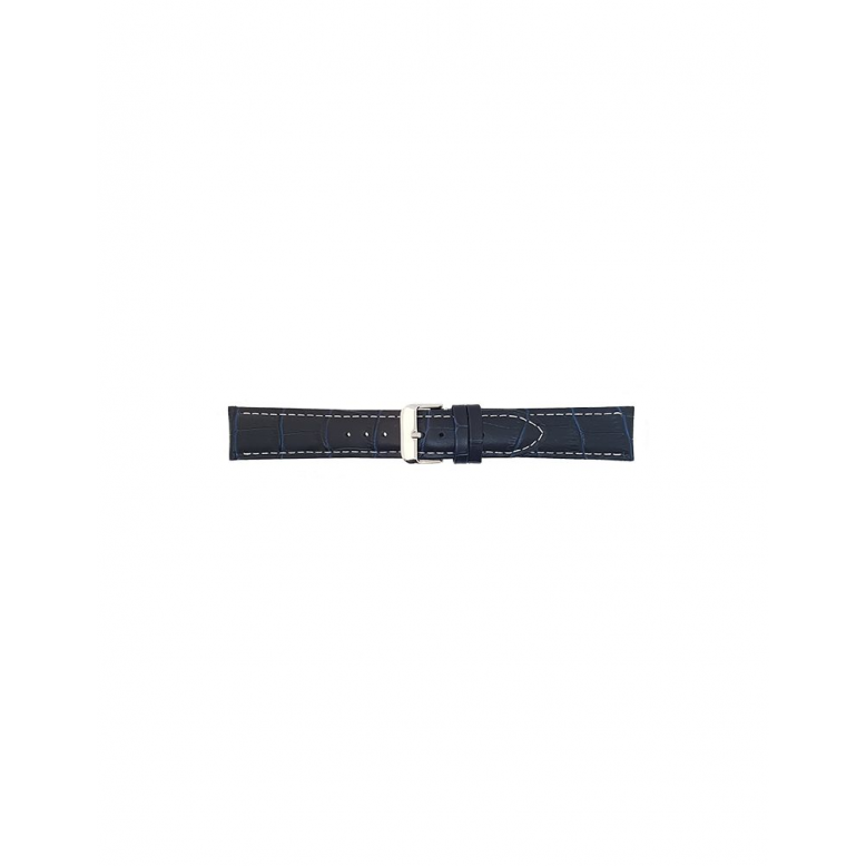 Horlogeband 20mm Krokodillenprint in de kleur Blauw - 20907