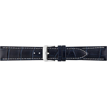 Horlogeband 20mm Krokodillenprint in de kleur Blauw - 20907