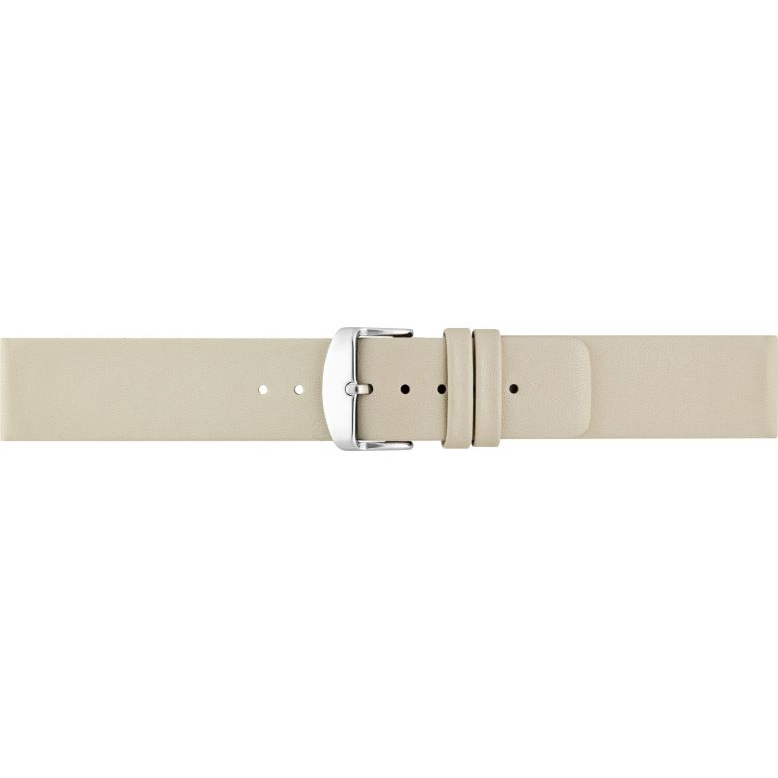 Horlogeband 16mm, Plain soft kalfsleer Beige - 20946
