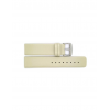 Horlogeband 16mm, Plain soft kalfsleer Beige - 20946