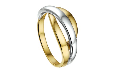 HC Ring, 14krt.bicolour goud  (maat 17,25) - 21000