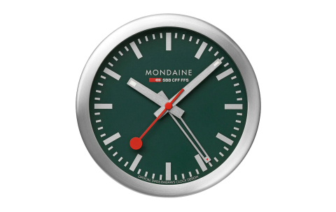 MONDAINE KLOK M997.MCAL.66SBV Rond 125mm Mat Groen. - 21003