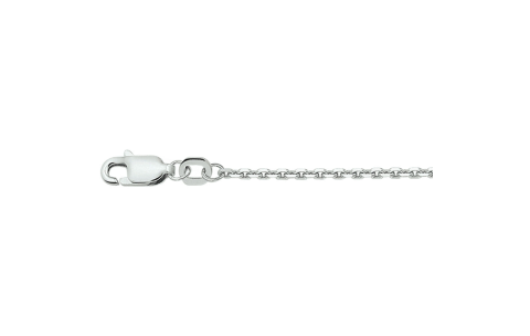 Collier, zilver gerhodineerd ankerschakel (42cm.) - 21049