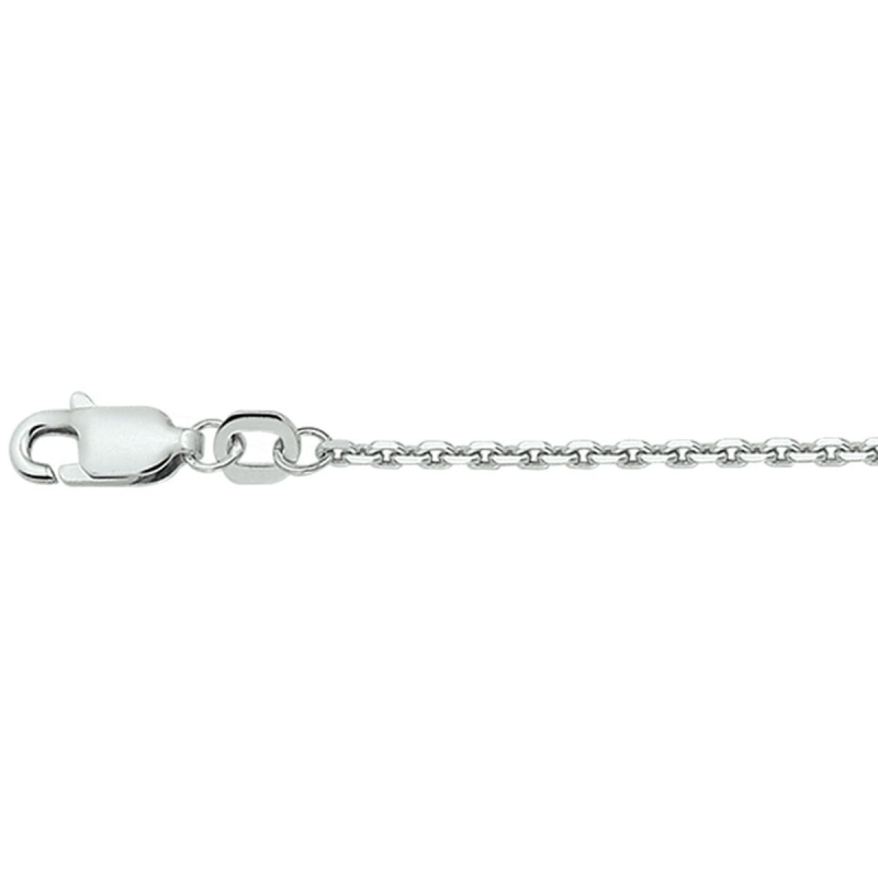 Collier, zilver gerhodineerd ankerschakel (42cm.) - 21049
