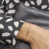 Armband, zilver gerhodineerd met hart (15-18cm) - 21054