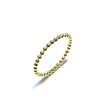 Ring, 14krt.goud 2mm.pareldraad (maat 18) - 17255