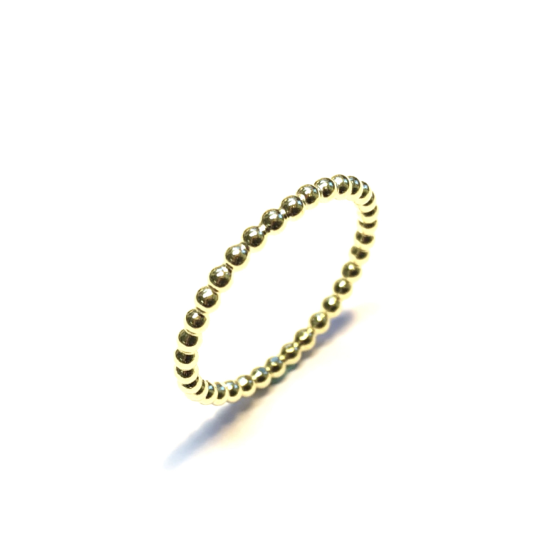 Ring, 14krt.goud 2mm.pareldraad (maat 18) - 17255