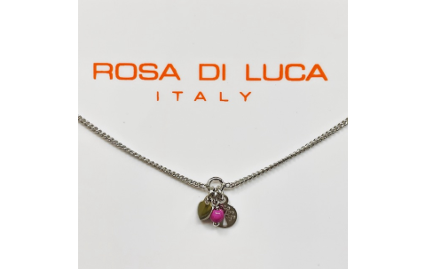 Rosa di Luca Enkelbandje, zilver gerhodineerd balletje-hartje-levensboom (lengte:23-26cm) - 21077