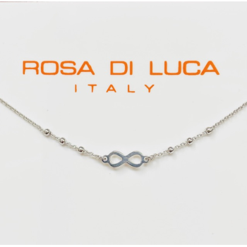 Rosa di Luca Enkelbandje, zilvergerhodineerd met infinity (lengte:23-26cm) - 21079 Rosa di Luca Enkelbandje, zilvergerhodineerd met infinity (lengte:23-26cm) - 21079