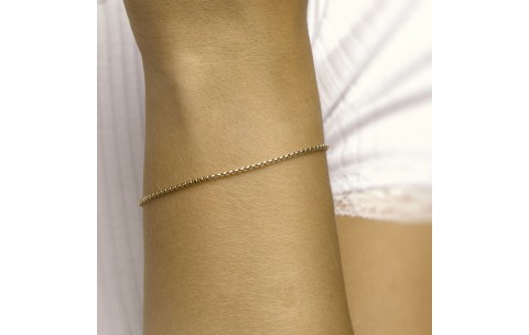 HC Armband, 14krt.goud venetiaans (lengte: 18cm.) - 21093