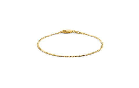 Armband, 14krt. goud fantasie-valkenoog (lengte: 19cm.) - 21094