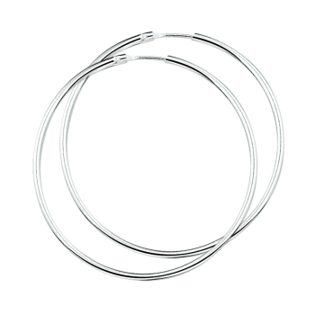 Oorringen, zilver 44x2,1mm. - 9730 Oorringen, zilver 44x2,1mm. - 9730