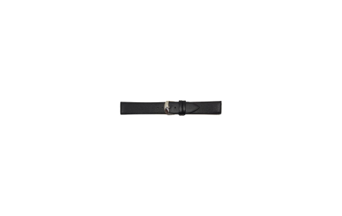 Plain soft calf leather watch strap with stainless steel buckle - 20903