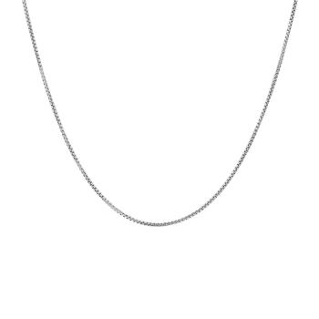 Collier, zilver gerhodineerd rond venetiaans (lengte: 38cm.) - 17416 Collier, zilver gerhodineerd rond venetiaans (lengte: 38cm.) - 17416