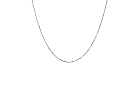 Collier, zilver gerhodineerd rond venetiaans (lengte: 38cm.) - 17416