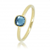 My Bendel Ring, edelstaal verguld met blauwe glassteen - 21324 My Bendel Ring, edelstaal verguld met blauwe glassteen - 21324