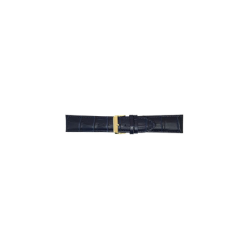 Horlogeband 18mm Blauw Krokodillenprint - 21596