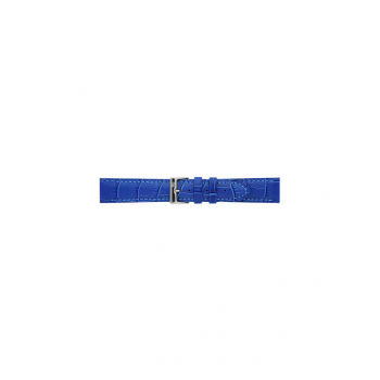 Horlogeband 18mm, Alligator print, mat. Blauw - 21594