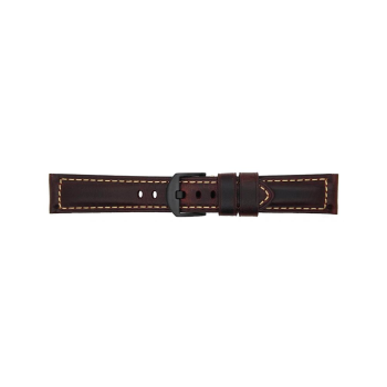 High quality Top Grain Leather Watch Band. Genuine Italian calf leatherskin watch strap. Soft lining and heavy padding but still extremely flexible. Fitted with a stainless steel, PVD black buckle.We offer this watch strap with a black buckle but also hav