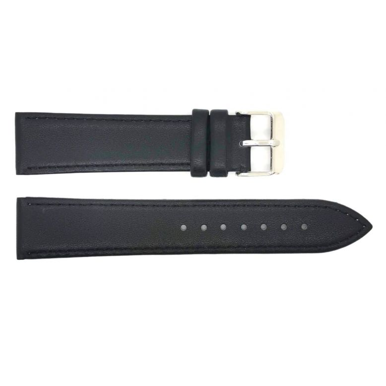 Horlogeband 20mm, Zwart - 21606