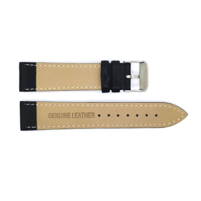 Horlogeband 20mm, Zwart - 21606