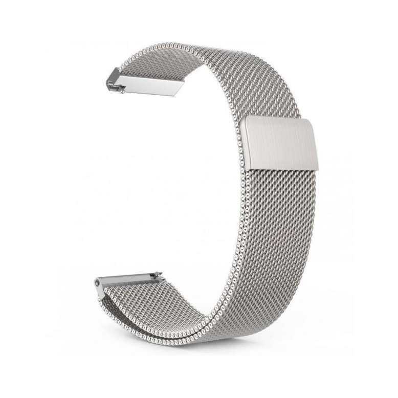 Milanese white steel band with magnetic closure and Quick release connection with the watch case - 21652
