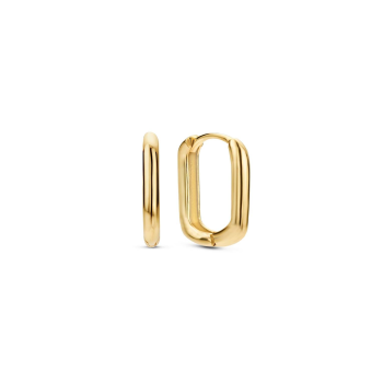 Jackie Oorringen, 14krt.goud Grand Place Oval 9x13mm.(breedte: 2,7mm.) - 21689