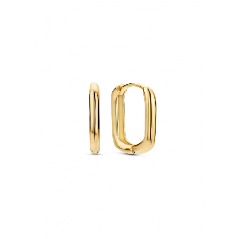 Jackie Oorringen, 14krt.goud Grand Place Oval 9x13mm.(breedte: 2,7mm.) - 21689 Jackie Oorringen, 14krt.goud Grand Place Oval 9x13mm.(breedte: 2,7mm.) - 21689