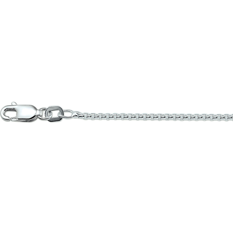 Collier, zilver venetiaans 50cm. - 17621