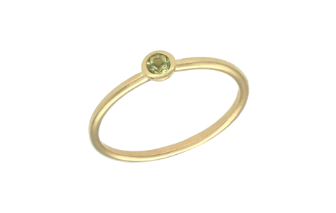 Swing Jewels Ring, 14krt.goud met Peridot Birthstone Augustus (maat 54) - 21404