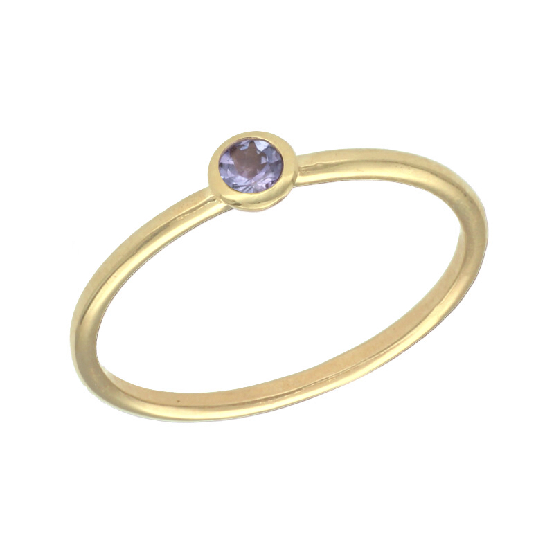 Swing Jewels Ring, 14krt.goud met Tanzaniet Birthstone December (maat 56) - 21405