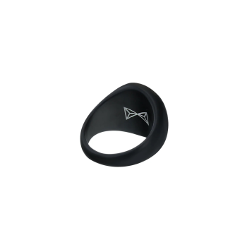 AZE Jewels Ring, model AZ-RG002-B  Zwart Edelstaal (Maat 19) - 21363