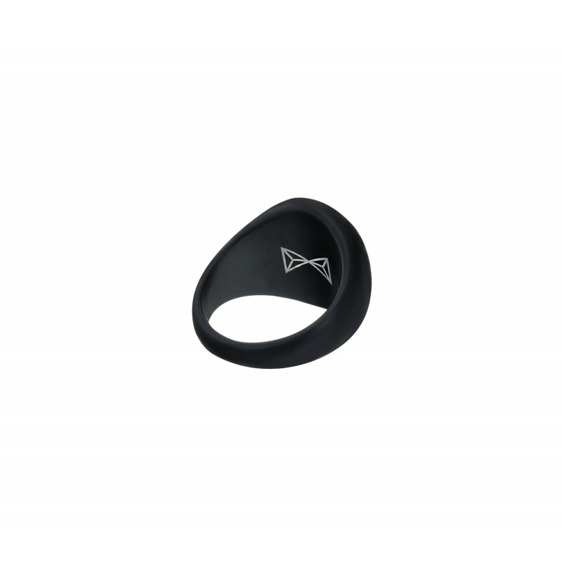 AZE Jewels Ring, model AZ-RG002-B  Zwart Edelstaal (Maat 19) - 21363