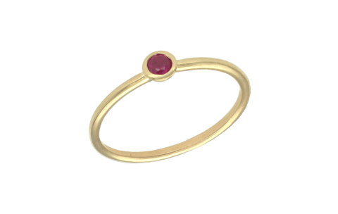 Swing Jewels Ring, 14krt.goud met Robiijn Birthstone Juli (maat 52) - 21408