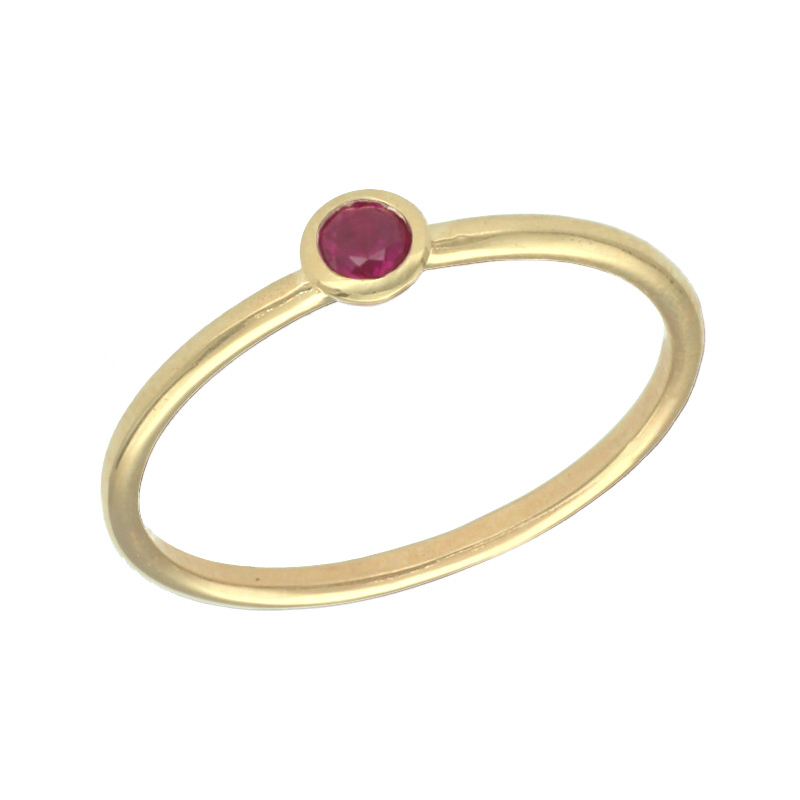 Swing Jewels Ring, 14krt.goud met Robiijn Birthstone Juli (maat 52) - 21408 Swing Jewels Ring, 14krt.goud met Robiijn Birthstone Juli (maat 52) - 21408