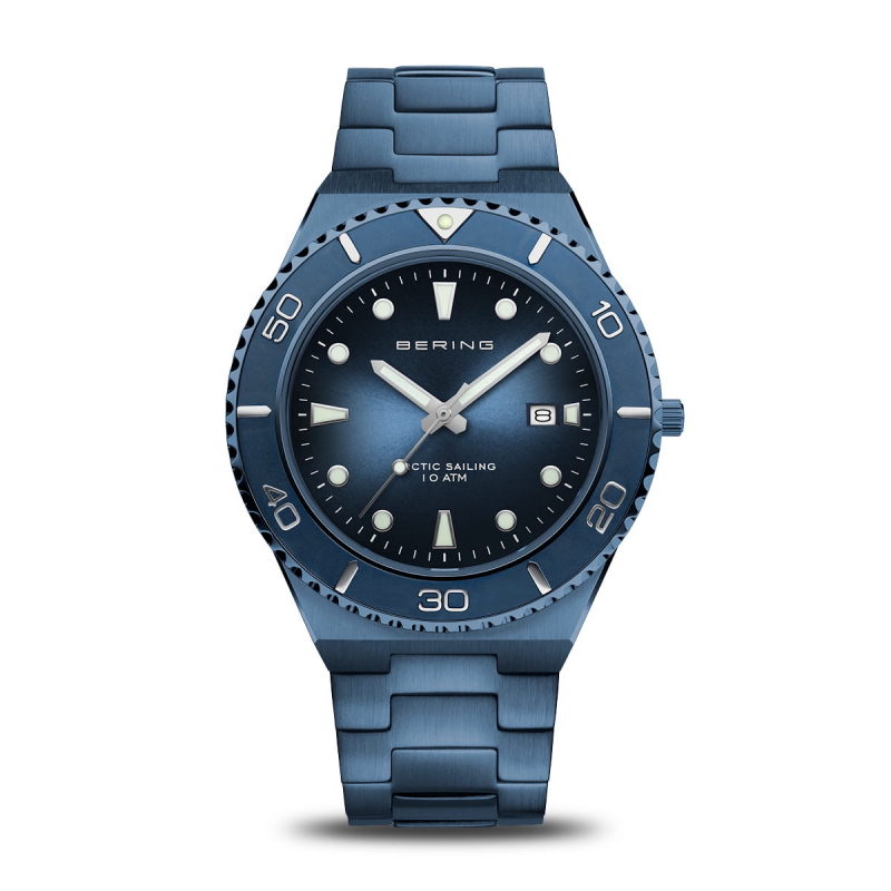 Bering Herenhorloge Quartz, ARCTIC SAIL model 18940-797 Blauw (43mm) - 21797 Bering Herenhorloge Quartz, ARCTIC SAIL model 18940-797 Blauw (43mm) - 21797