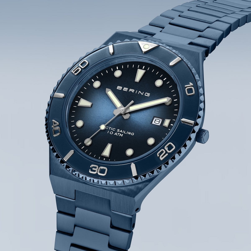 Bering Herenhorloge Quartz, ARCTIC SAIL model 18940-797 Blauw (43mm) - 21797 Bering Herenhorloge Quartz, ARCTIC SAIL model 18940-797 Blauw (43mm) - 21797