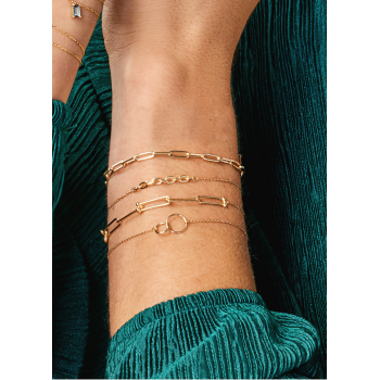 Jackie Armband, 14krt.goud Positano (lengte: 16-18cm.) - 21618 Jackie Armband, 14krt.goud Positano (lengte: 16-18cm.) - 21618