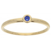 Jackie Ring,14krt.goud met saffier (kastje:4mm.) maat 56 - 21619