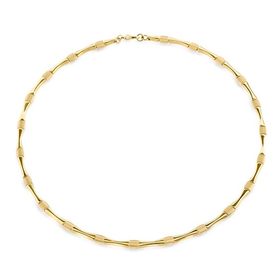 Boccia Collier, titanium/verguldr model 08045-03 (lengte 45cm.) - 21624 Boccia Collier, titanium/verguldr model 08045-03 (lengte 45cm.) - 21624